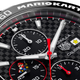 A close-up of the face of the Tag Heuer Formula 1 X Mario Kart Limited Edition Chronograph watch showing Mario Kart themed elements.